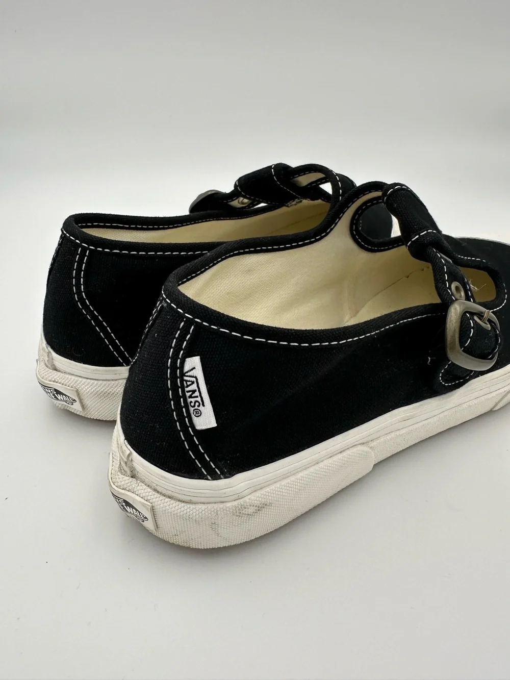 Vans Mary Jane Buckle Shoes Black W 9.5 M 8